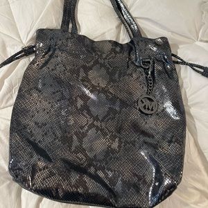 Micheal Kors tote bag shimmering snakeskin bag